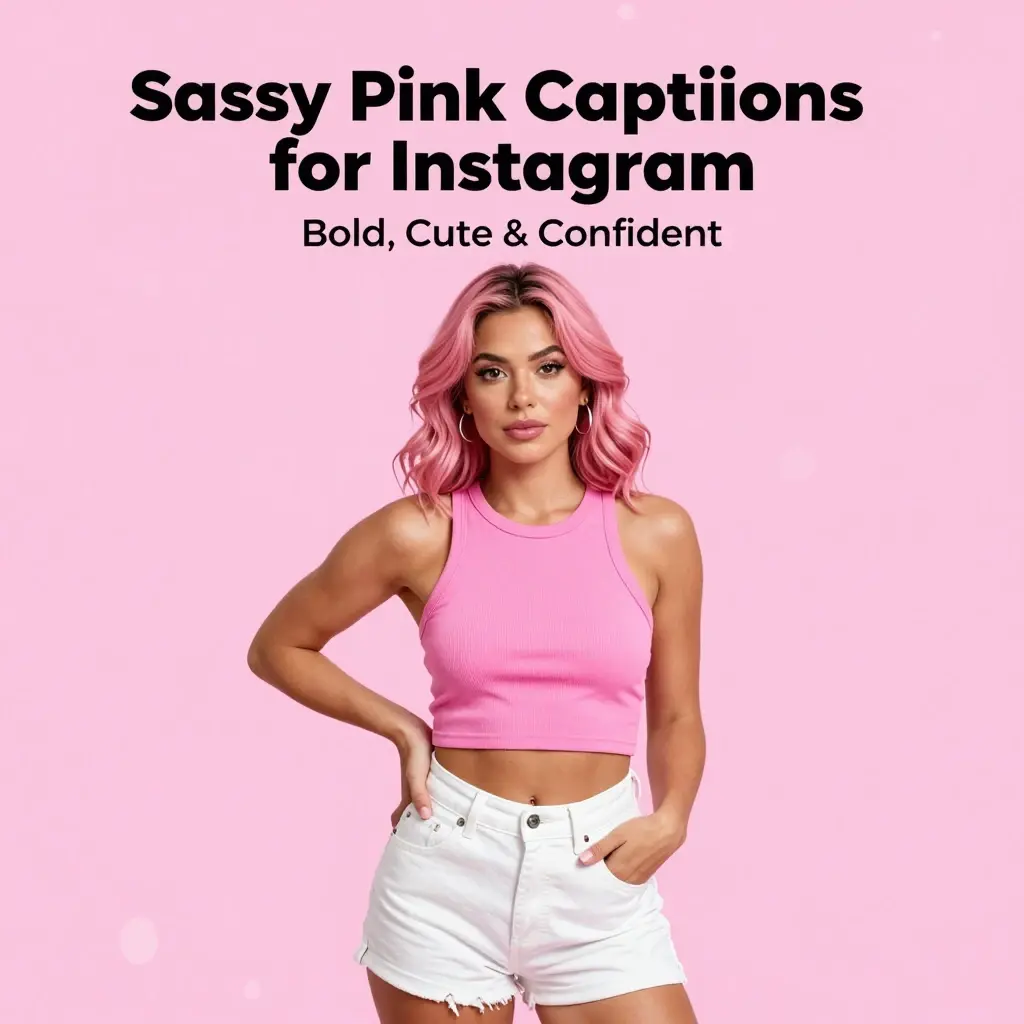 pink captions