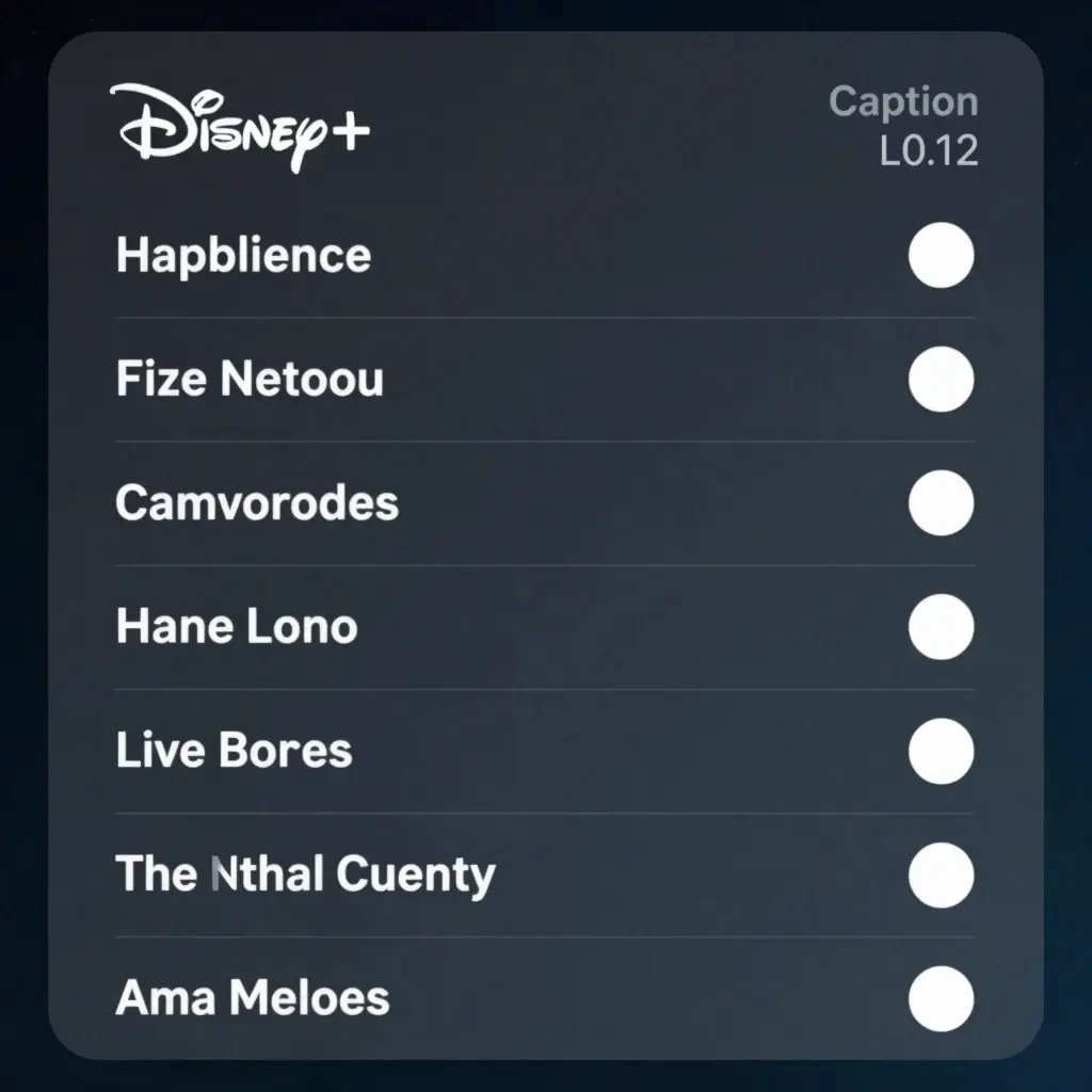how to turn on captions disney plus
