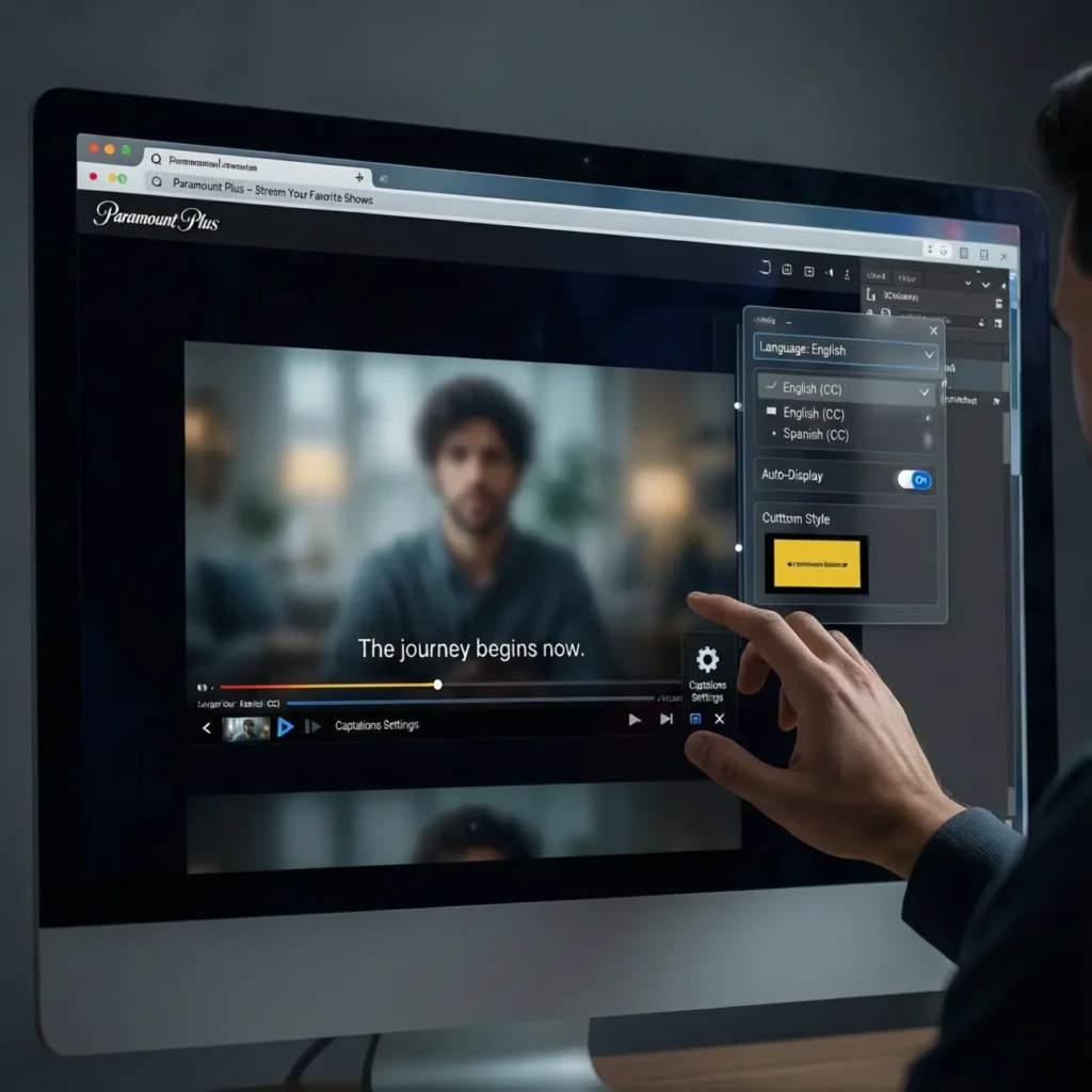 paramount plus captions