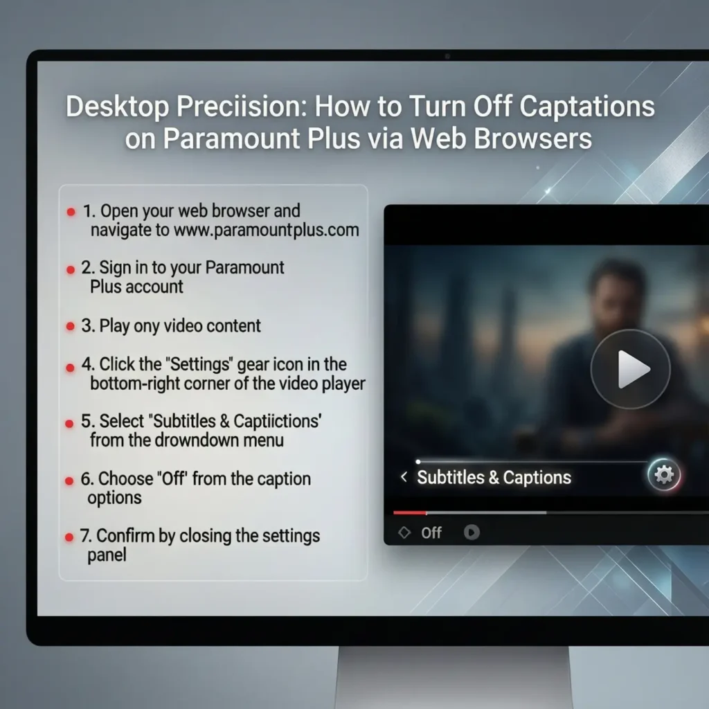 how to turn off captions on Paramount Plus