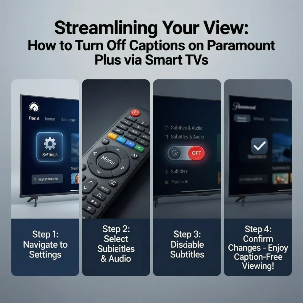 how to turn off captions on Paramount Plus